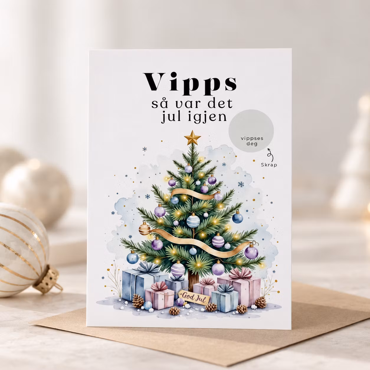 Vippskort - Juletre