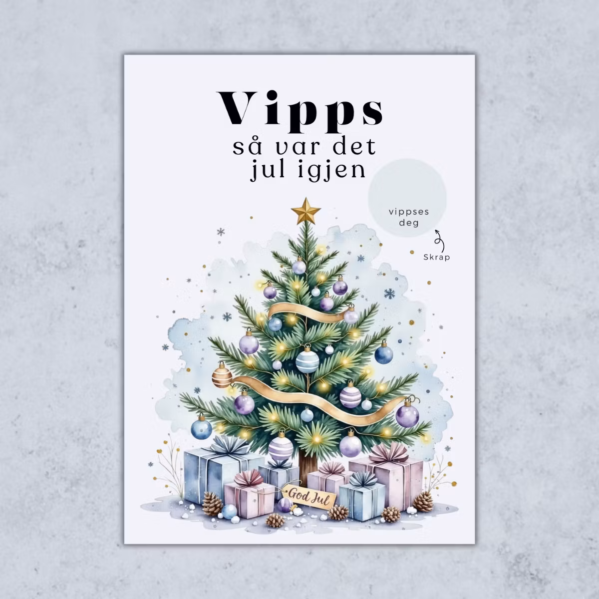 Vippskort - Juletre