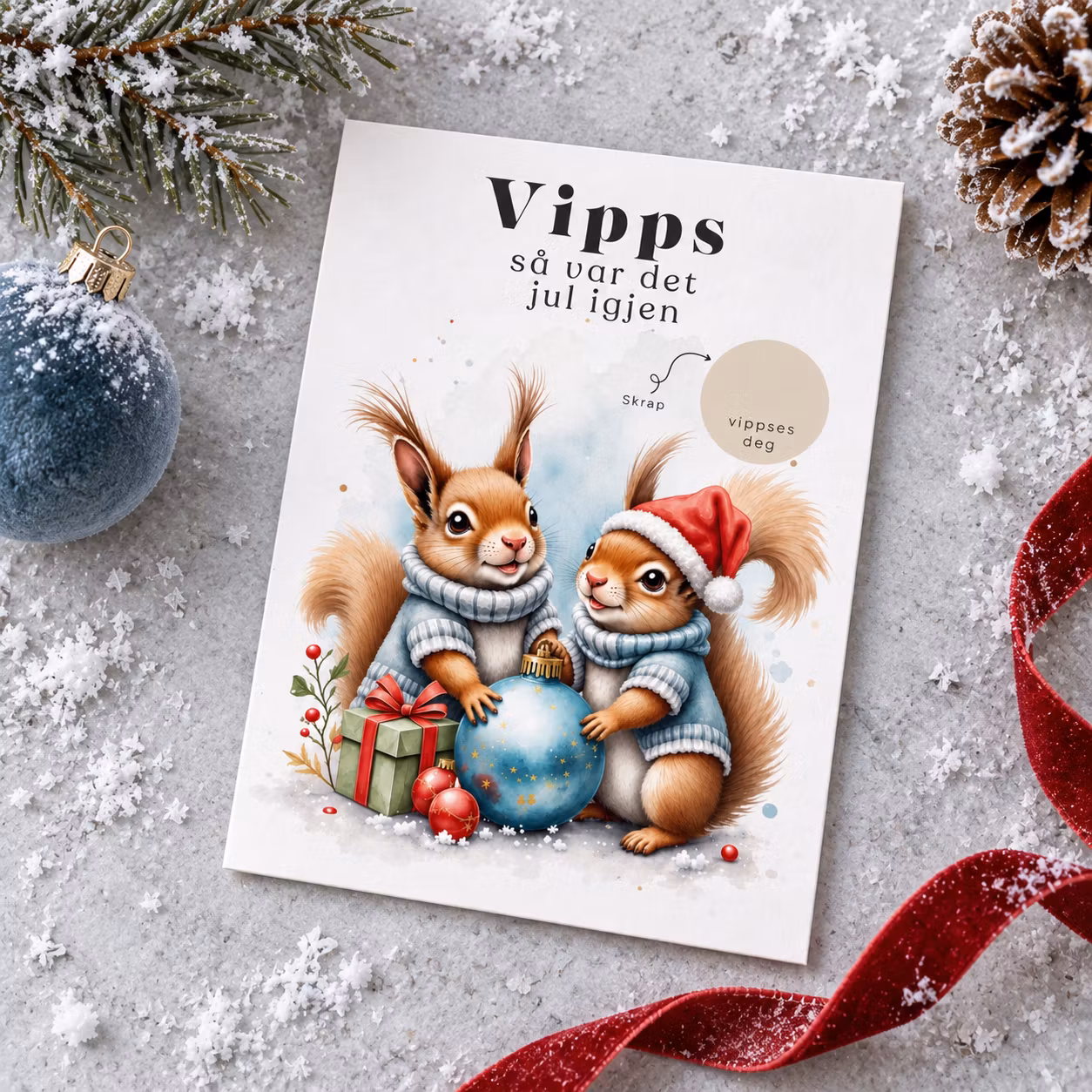 Vipps Julekort -  Ekorn