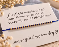 Livet blir ganske fint – smykkekort med  armbånd