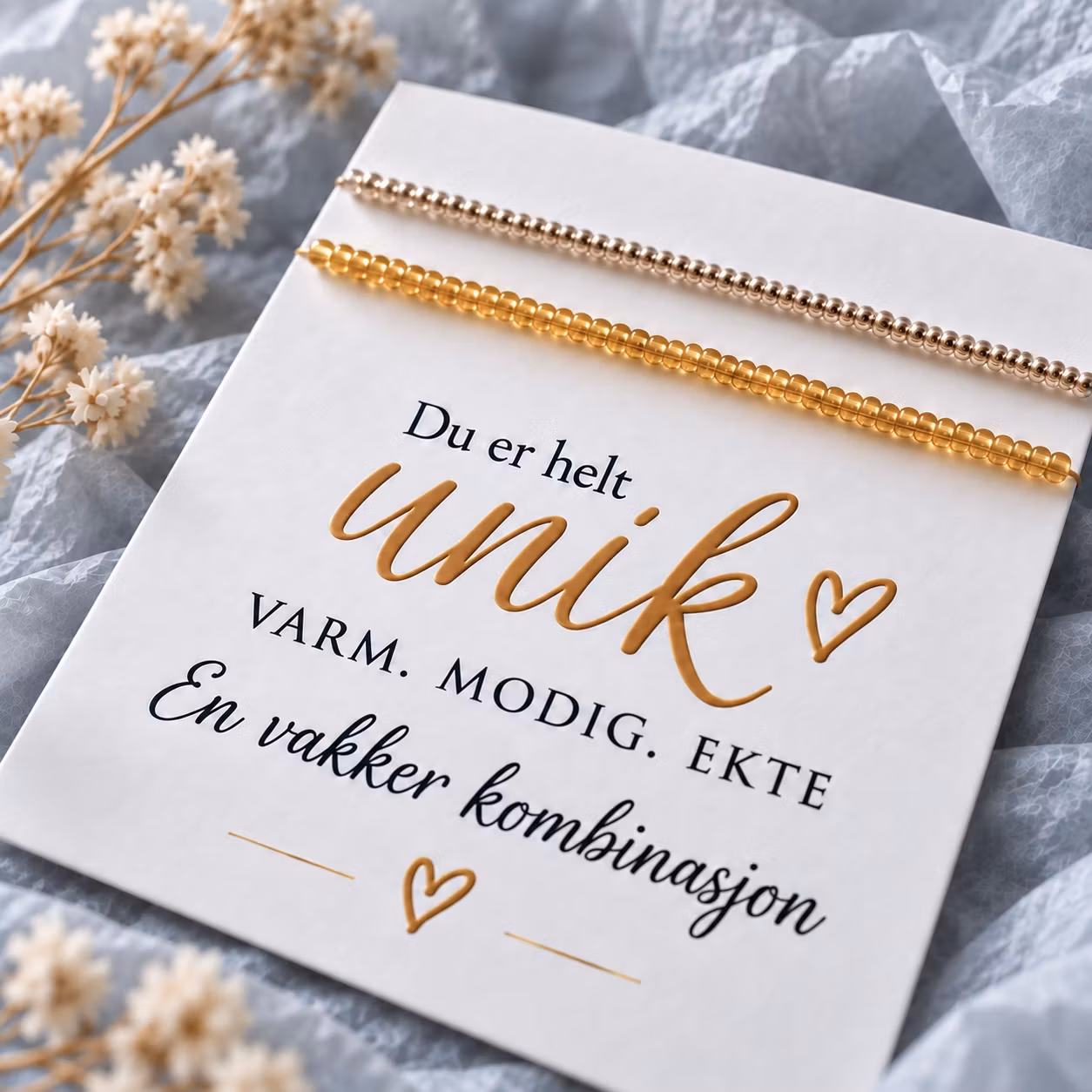 Smykkekort- Du er Unik   ✨