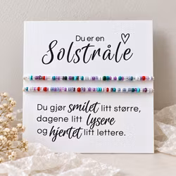 Smykkekort – Du er en solstråle ♡