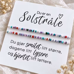 Smykkekort – Du er en solstråle ♡