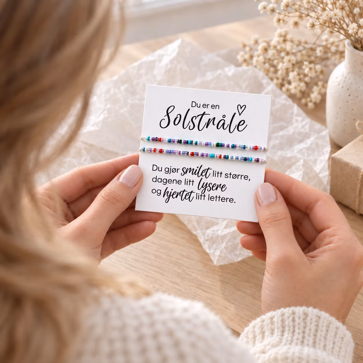 Smykkekort – Du er en solstråle ♡