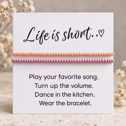 Smykkekort – Life is short