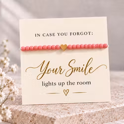 Your Smile – smykkekort med perlearmbånd