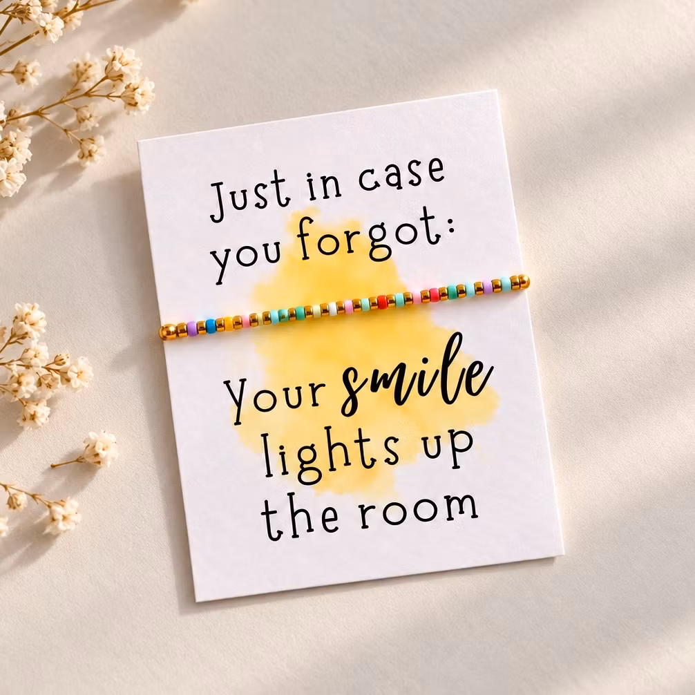 Smykkekort – Your smile lights up the room