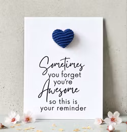 You are Awesome Pockethug - Blått kordfløyel Hjerte
