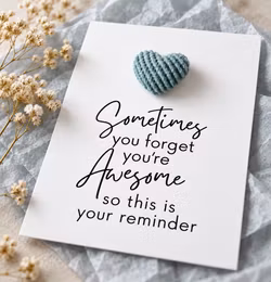 You are Awesome Pockethug - kordfløyel Hjerte