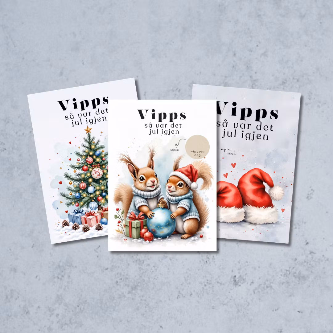 3pk Vipps Julekort