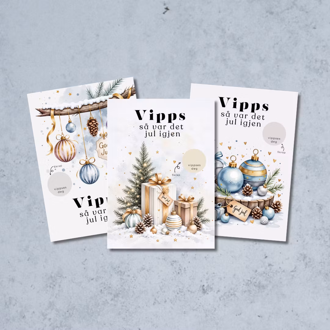 3pk Vipps Julekort