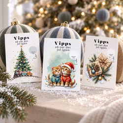 3pk Vipps Julekort