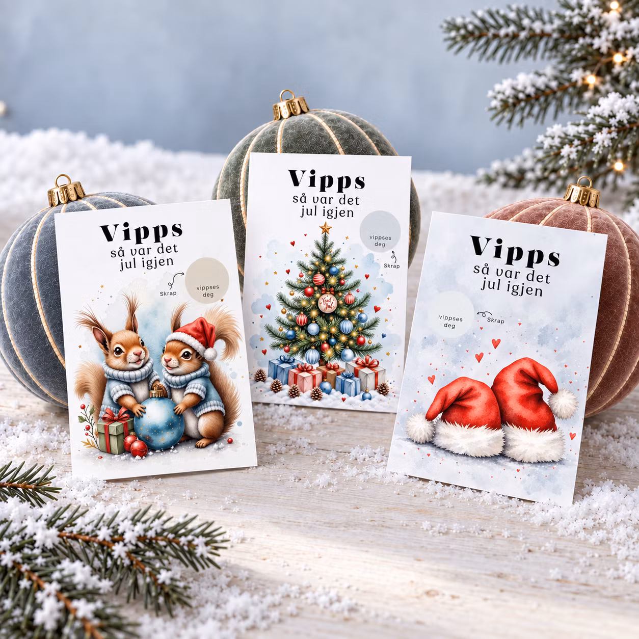 3pk Vipps Julekort