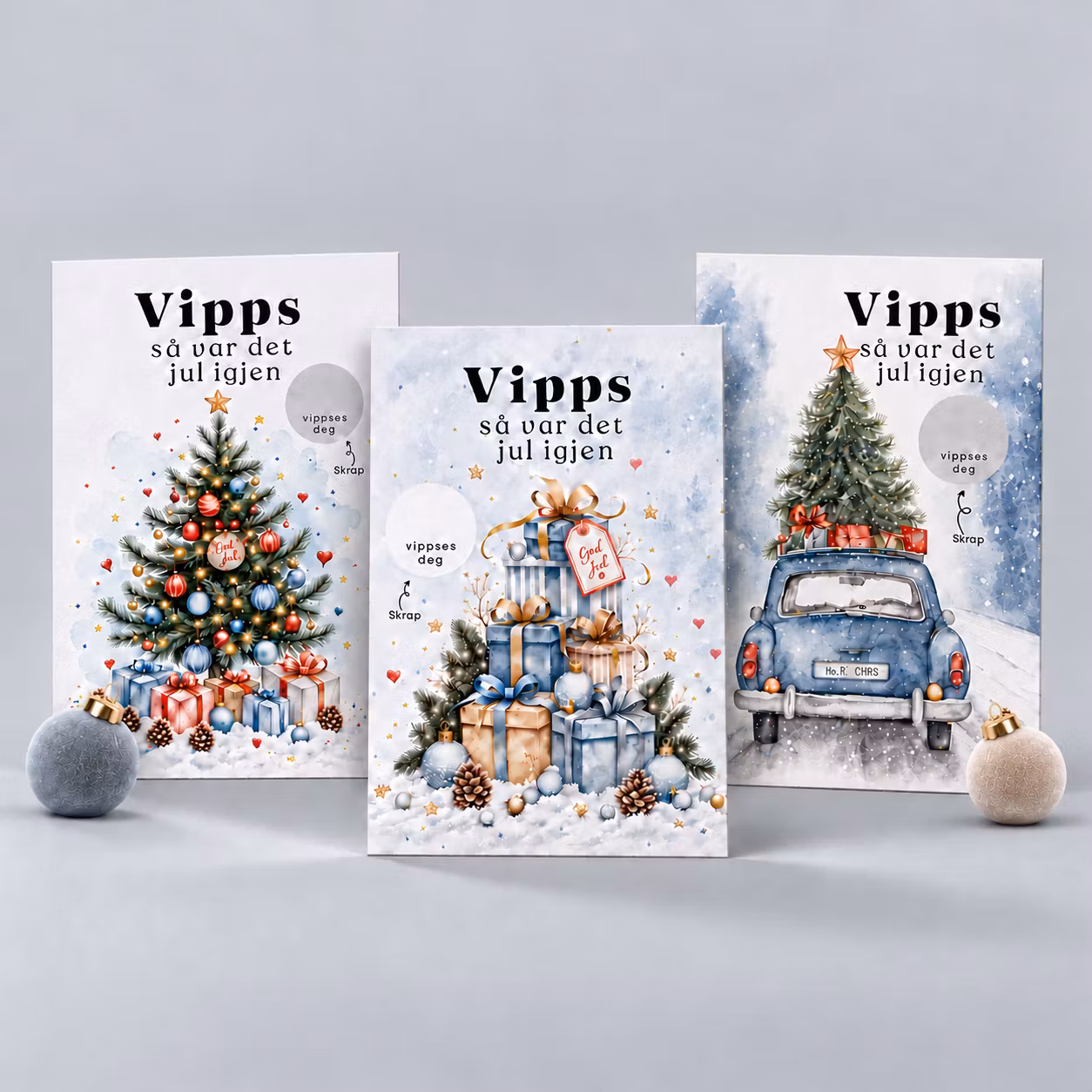 3pk Vipps Julekort