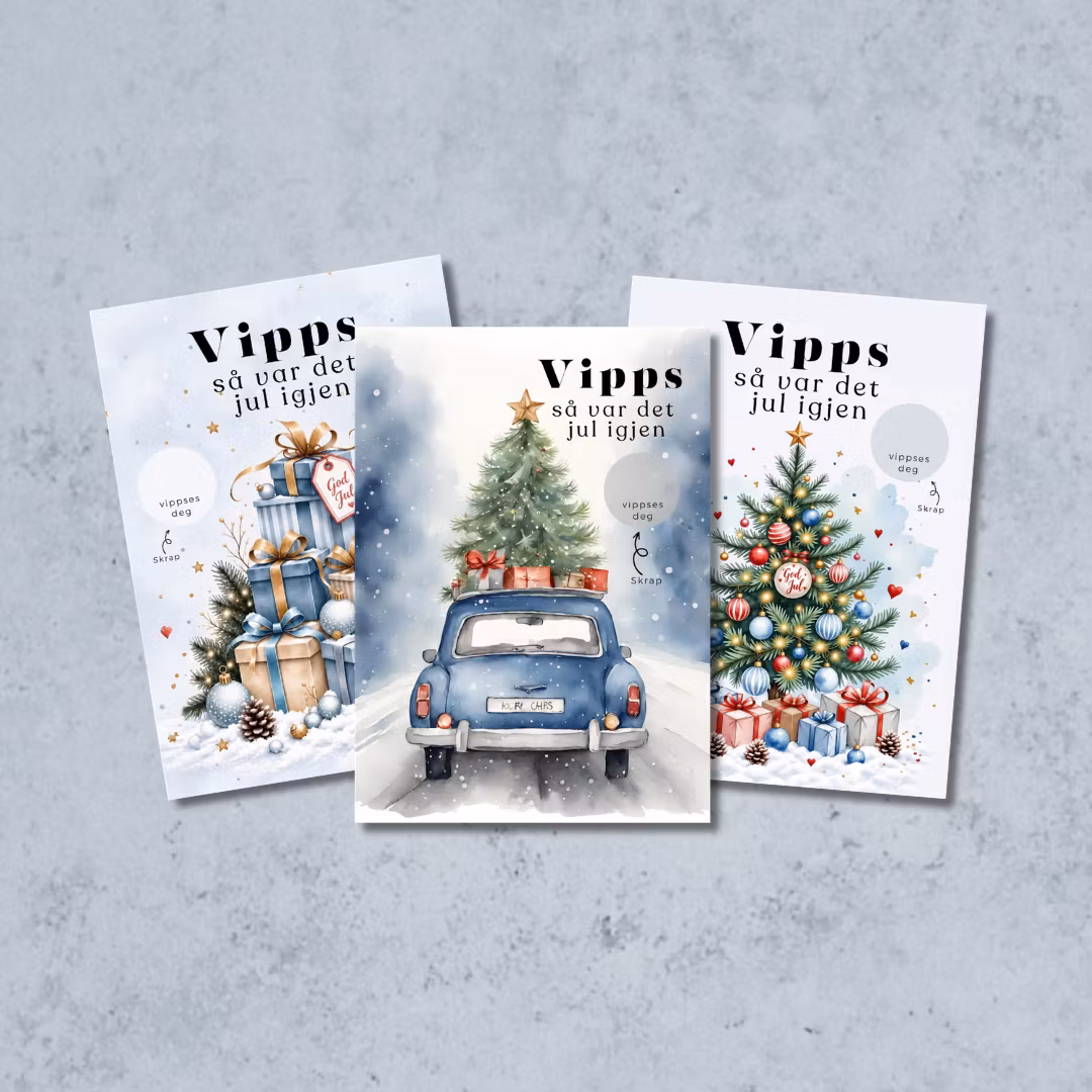 3pk Vipps Julekort