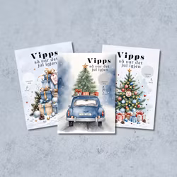 3pk Vipps Julekort