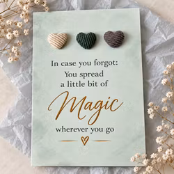 You spread a little bit of Magic – kort med kordfløyelhjerter