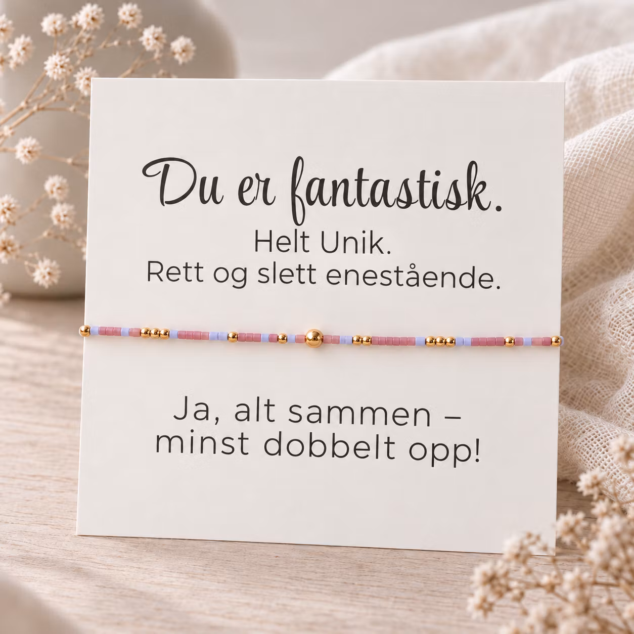 Smykkekort - Du er fantastisk  ✨