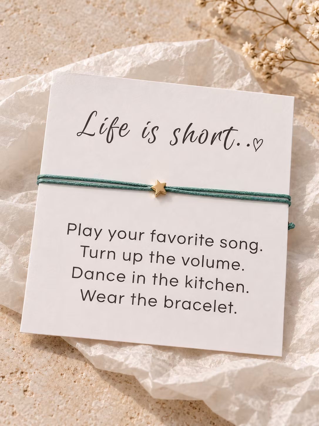 Smykkekort - Life is short