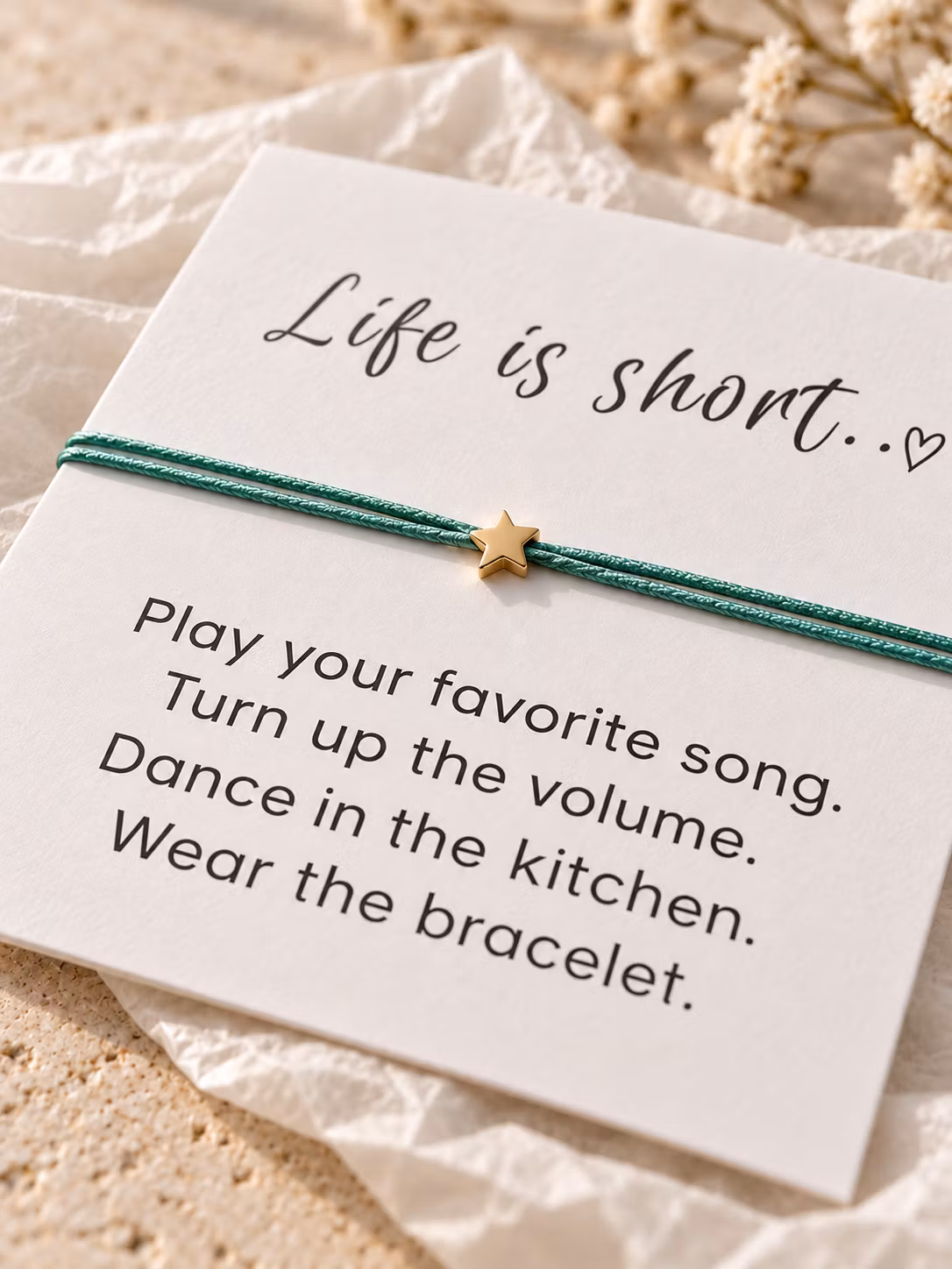 Smykkekort - Life is short