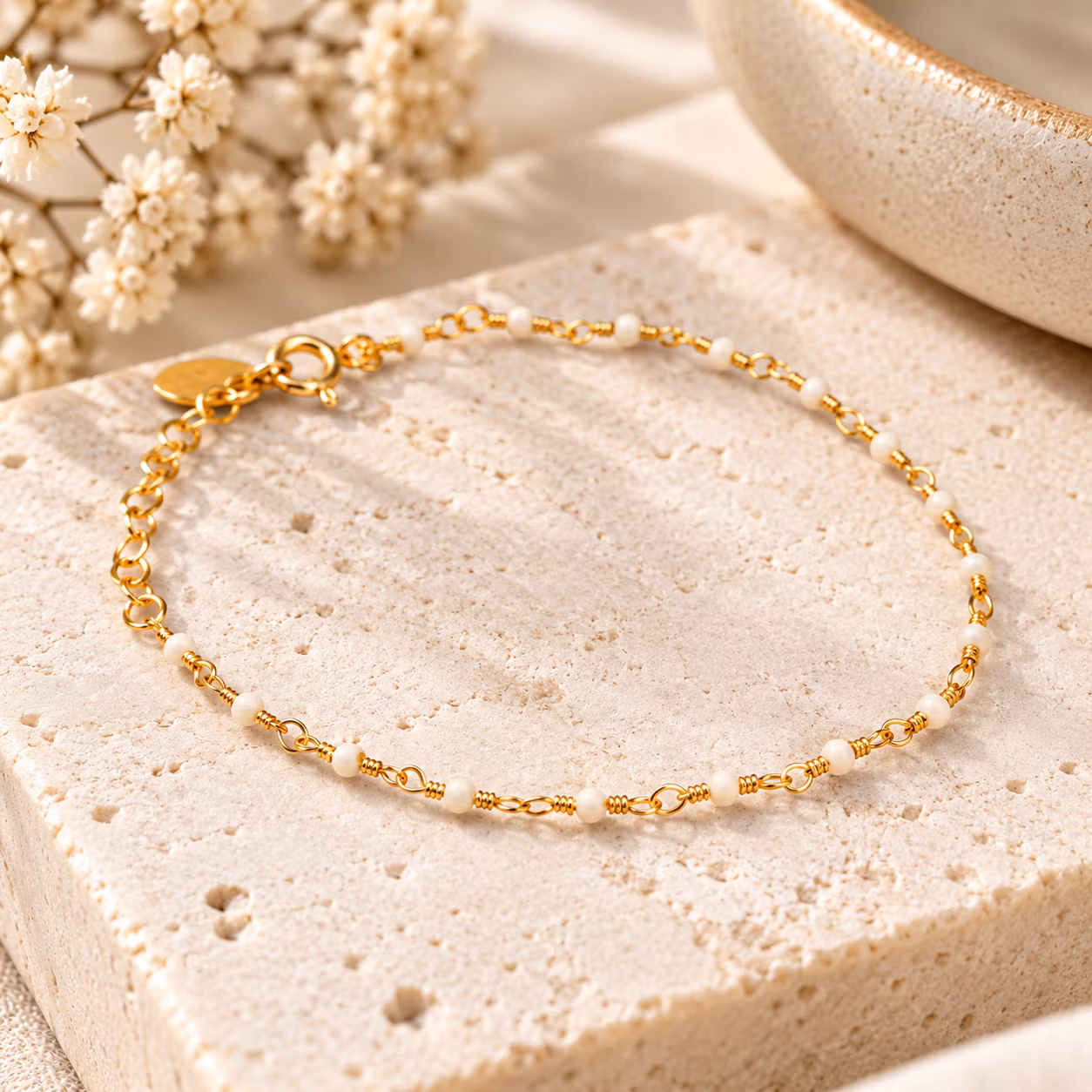 Une a Une - Hvit India Bracelet