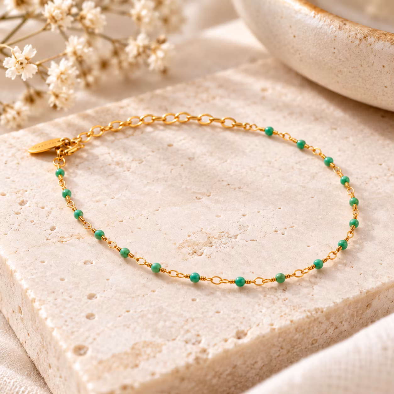 Une a Une - Lys Grønn India Bracelet
