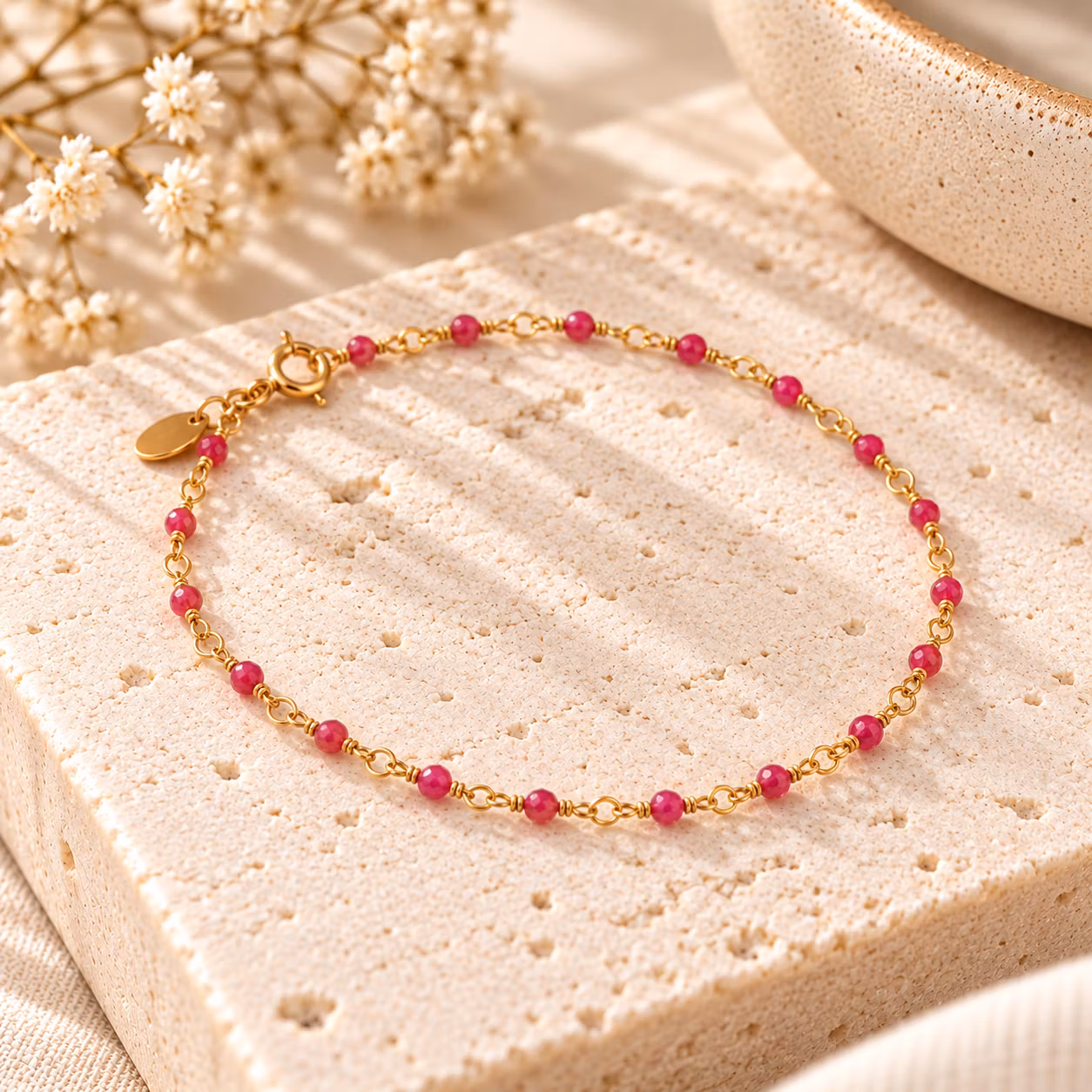 Une a Une - Rasperry ndia Bracelet