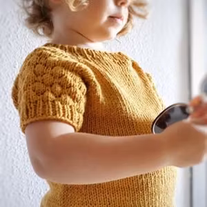 Boble T-skjorte barn - strikkeoppskrift