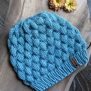 Boblelue - Strikkeoppskrift