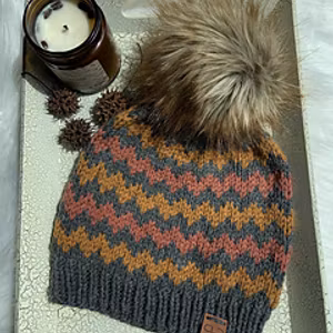 Bølgelue - Strikkeoppskrift