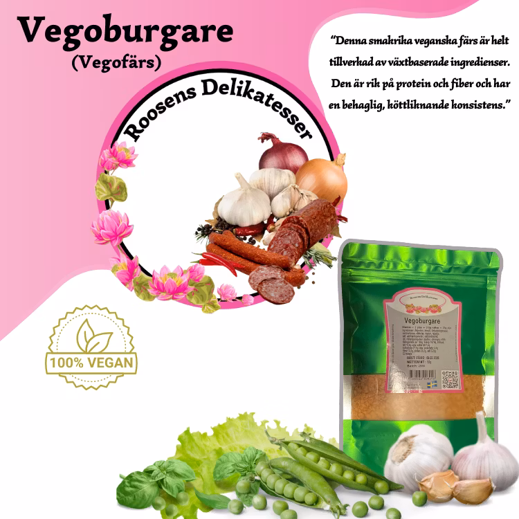 Vegoburgare (Vegofärs) 1 pack