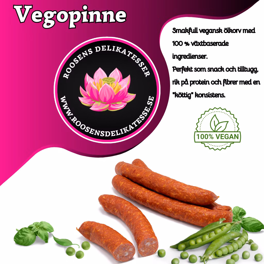 Vegopinne - 3 pack  (Vegansk ölkorv)