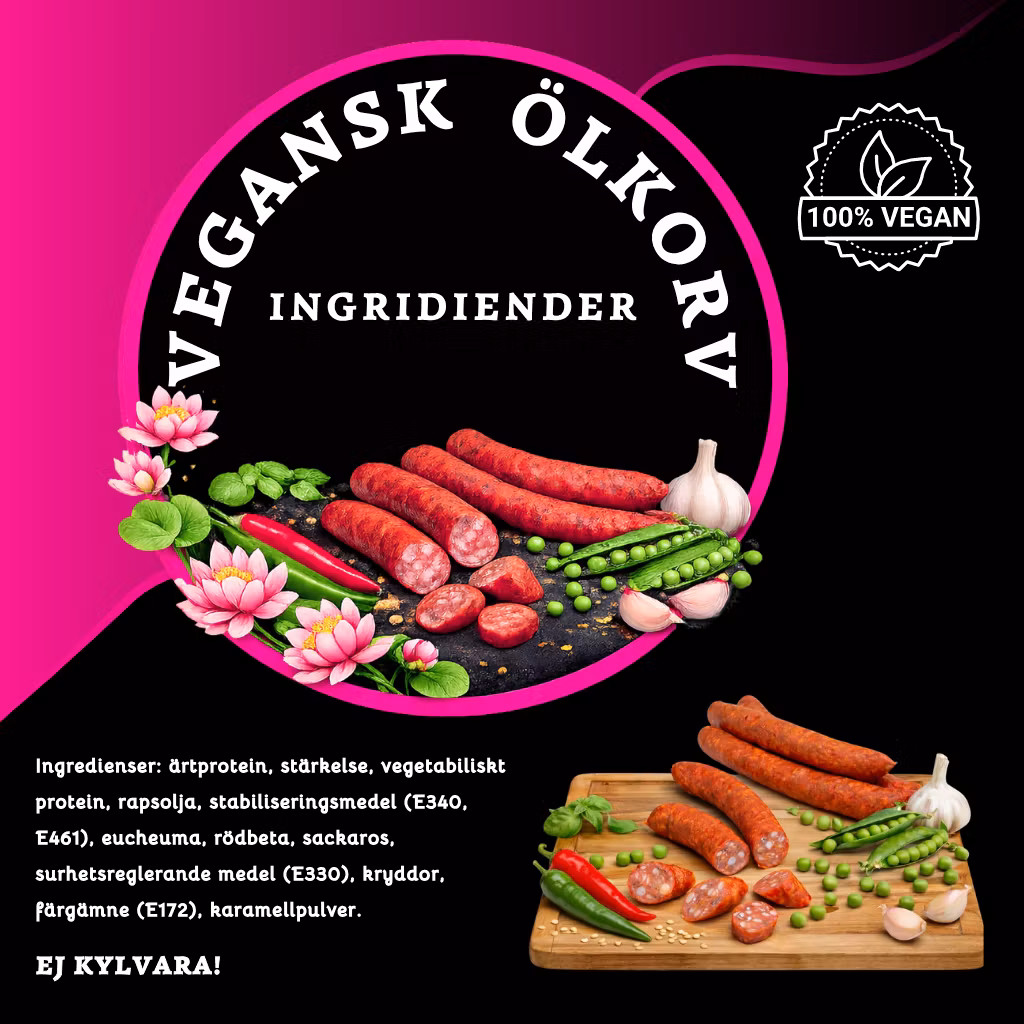 Vegopinne - 3 pack  (Vegansk ölkorv)