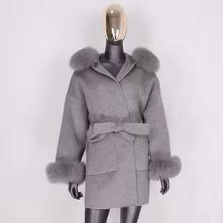 LUXECOAT SHORT GREY