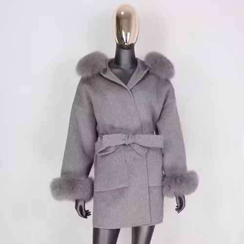 LUXECOAT SHORT GREY