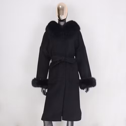 LUXECOAT LONG BLACK