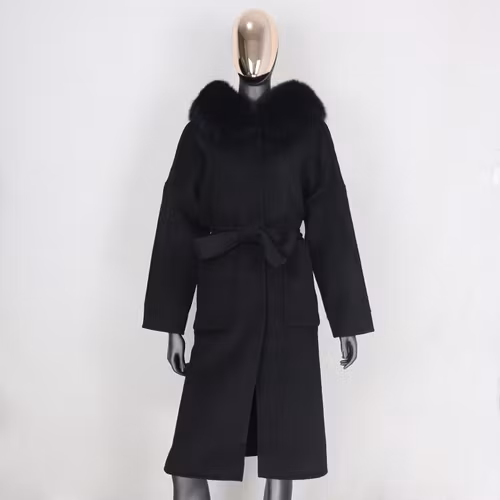 LUXECOAT LONG BLACK