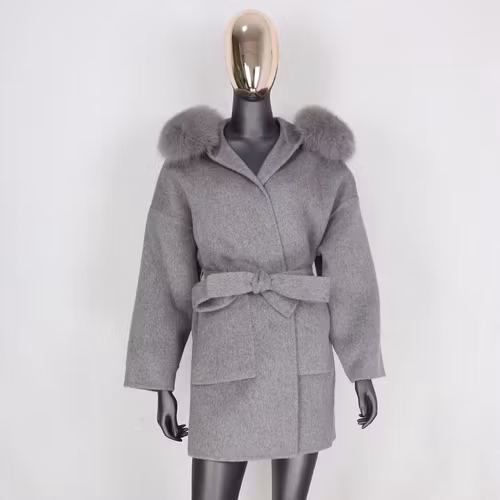 LUXECOAT SHORT GREY