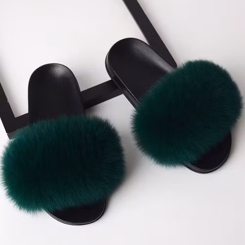 SLIPPERS GREEN