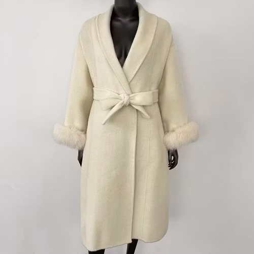 LEA COAT LONG WHITE
