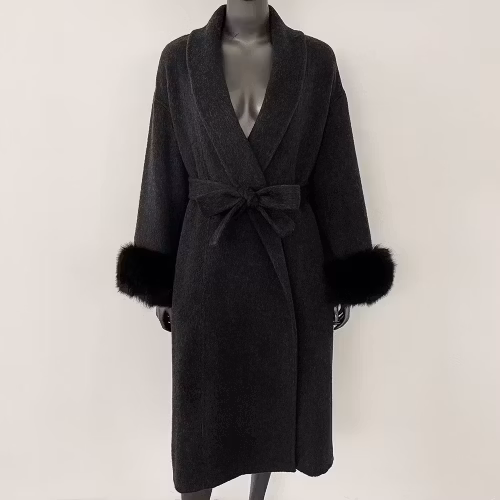 LEA COAT LONG BLACK