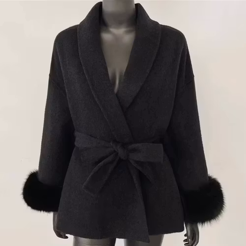 LEA COAT BLACK