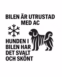 Bildekal - AC-utrustad bil - Komondor