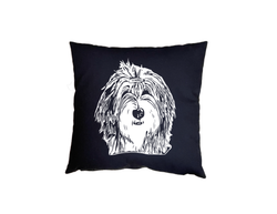 Bearded collie - Kuddfodral stencil