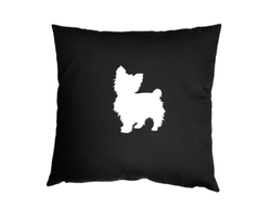 Yorkshireterrier - Kuddfodral siluett - 2 motiv