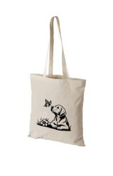 Labrador retriever / fjäril - tygkasse