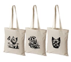 Cairnterrier - flera motiv - tygkasse