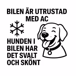 Bildekal - AC-utrustad bil