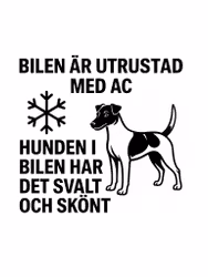 Bildekal - AC-utrustad bil - Foxterrier