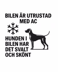 Bildekal - AC-utrustad bil - Ungersk Vizsla